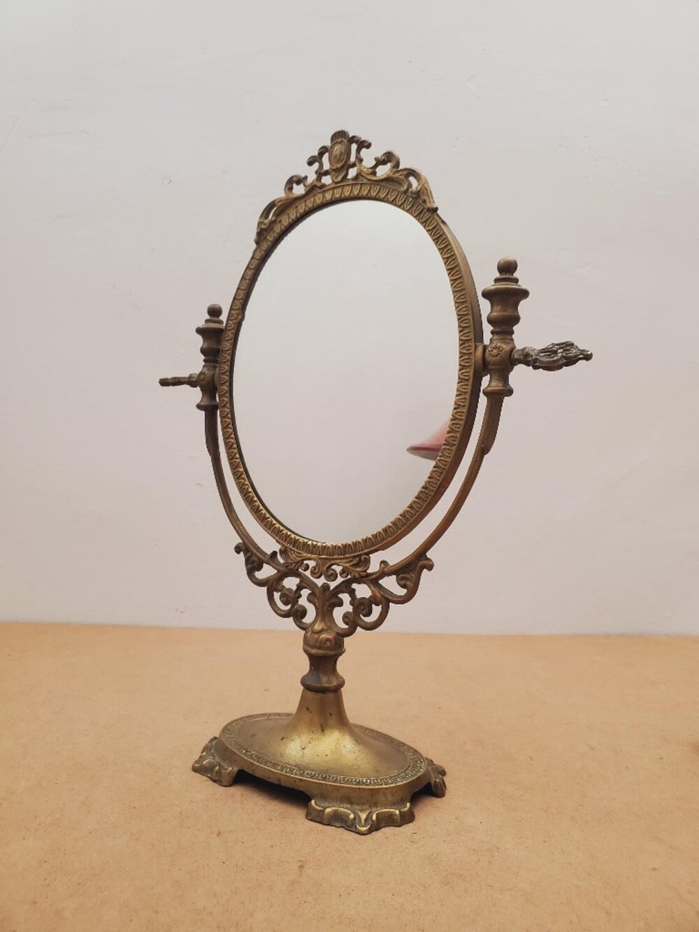 Brass mirror mirror rotating mirror standing mirror table mirror vanity mirror